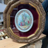 تابلو پلاک چینی بیضی دوازده ضلعی