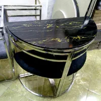 میز نهار خوری کمجا دو نفره فلزی وچوبی ۲ نفره
