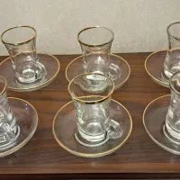 چنددست استکان خارجی قدیمی ونعلبکی