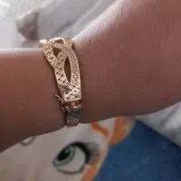 دستبند النگویی نقره کاملامشابه طلاسایزیک