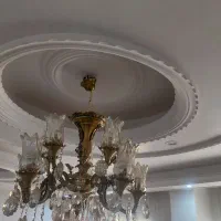 لوستر برنج ۱۰ شاخه|لوستر و چراغ آویز|ساوه, |دیوار