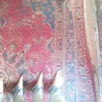 یک تخته فرش دستباف قدیمی تقریباصدساله|فرش|ری, |دیوار