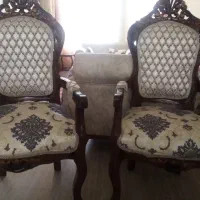 مبل چوبی سلطنتی 9 نفره|مبلمان خانگی و میز عسلی|کرمانشاه, |دیوار