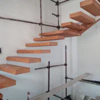 اجرای ترموود نقاشی چوب نجاری دکور پله .