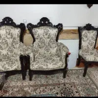 مبل سلطنتی 9نفره چوب روس +جلو مبلی