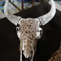 مجسمه بوفالو|مجسمه، تندیس، ماکت|مشهد, امام رضا (ع)|دیوار