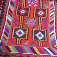 جاجیم عربی قدیمی دستبافت|گلیم، جاجیم، گبه|اهواز, کوی علوی|دیوار