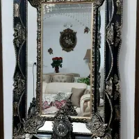 آینه کنسول چوبی سه بعدی