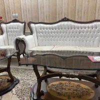 فروش مبل استیل ۹ نفره با ناهار خوری ۸ نفره ست|مبلمان خانگی و میز عسلی|اصفهان, باغ نگاره|دیوار