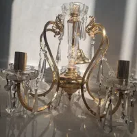 دو لوستر برونز  ۵ شعله و ۱۰ شعله