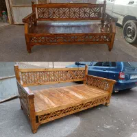 تخت سنتی مبل گره چینی نیمکت چوبی باغ منزل ویلا|مبلمان خانگی و میز عسلی|سبزوار, امیریه|دیوار