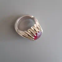 انگشتر نقره یاقوت برمه ، عقیق کبود|جواهرات|همدان, |دیوار