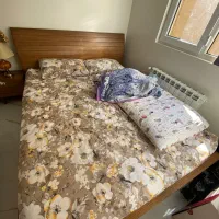 تخت دونفره در حد نوبه همراه تشک خوشخواب|تخت و سرویس خواب|تهران, دیلمان|دیوار