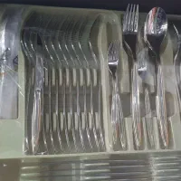 سرویس قاشق و چنگال اروپایی طلایی استیل ضدزنگ