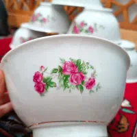 ظروف گلسرخی عتیقه قدیمی