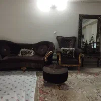 مبل هفت نفره و ناهارخوری شش نفره+ویترین