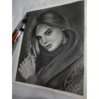 نقاشی سیاه قلم|تابلو، نقاشی، عکس|رشت, نظری|دیوار