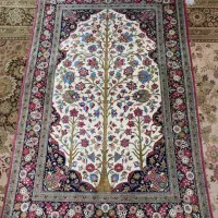 قالیچه ابریشم بافت قم سال۱۳۷۲
