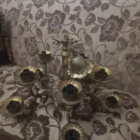 لوستر برنج بسیار سنگین ۵ شاخه ۱۰ شعله