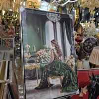 تابلو بوم نقاشی تکسچر دختر عمارت سبز کد ۱|تابلو، نقاشی، عکس|تهران, عبدلآباد|دیوار