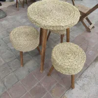 میز صندلی حصیری|میز و صندلی غذاخوری|کومله, |دیوار