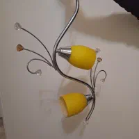 لوستر اتاق خواب زرد رنگ سالم