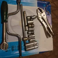 دسته بوکس دوطرفه با بوکس و وسایلش انبر قفلی