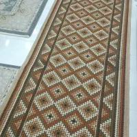 گلیم فرش کرم قهوه ای ۶ متری|گلیم، جاجیم، گبه|همدان, |دیوار