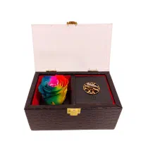 باکس گل جاودان مدل ترانه درب شیشه|گل و گیاه طبیعی|تهران, دولاب|دیوار