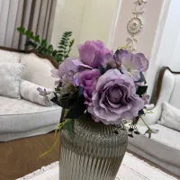 گل مصنوعی خارجی و گلدان شیشه ای|گل مصنوعی|رباط‌کریم, رباط‌کریم|دیوار