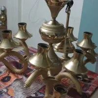 لوستر طلایی قدیمی|لوستر و چراغ آویز|تهران, فردوس|دیوار
