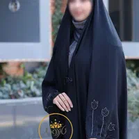 چادر مشکی عبایی و دانشجویی ساده وکار شده کد kp023
