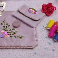 ست آستین چه و جوراب، جانماز و جا هندزفری رباندوزی|زیورآلات و اکسسوری|قم, شاه احمد قاسم|دیوار