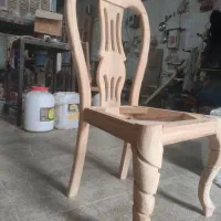صندلی چوبی بدون رنگ و رویه