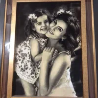 تابلوفرش دستباف مهر مادر چله ابریشم اعلا golha
