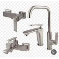 شیرآلات کسری مدل آمازون 5تیکه مشکی وکروم