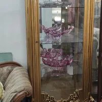 بوفه تمام چوب ورق طلا