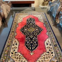 قالیچه انتیک کهنه قدیمی قم ۸۰ساله|فرش|تهران, سنائی|دیوار