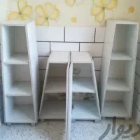 کتابخانه ۴ تیکه‌ یا دکوری بسیار زیبا فروش فوری|کتابخانه، شلف، قفسه‌های دیواری|دزفول, |دیوار