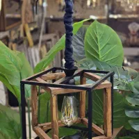 لوستر چوب و فلز اتاق خواب لوستر اسپرت کد ۹۹۸۷