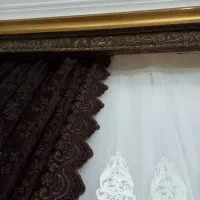 پرده پذیرایی با والان و کتیبه و میل پرده|پرده، رانر، رومیزی|رشت, آزادگان|دیوار