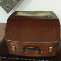 گرام گرامافون لامپی المانی فیلیپس قدیمی چوبی