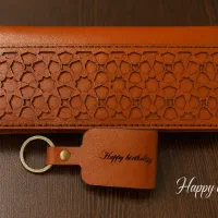 کیف پول چرم طرح اسلیمی