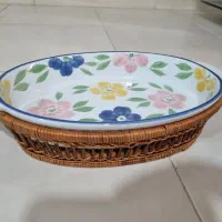 ظرف زیر حصیر طرح گل نو|ظروف سرو و پذیرایی|قزوین, |دیوار