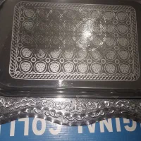 یک جفت سینی استیل زیر استکانی به فروش میرسد