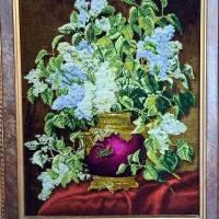 تابلو فرش دستباف گل ابریشم|تابلو فرش|تهران, شهران شمالی|دیوار