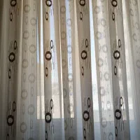 فروش پرده اتاق پذیرایی سفیدرنگ با طرح ابریشمی|پرده، رانر، رومیزی|تهران, مجیدیه|دیوار