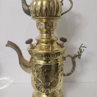 سماور زغالی شکاری همراه باقوری انتیک|کلکسیون اشیاء عتیقه|تهران, دربند|دیوار