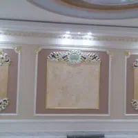 پتینه ورق طلا رنگ امیزی گچبری