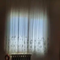 پرده حریر گلدار دالبر دار